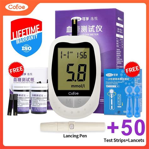 Cofoe Yiyue Kh Glucometer Test Kit Diabetic Blood Sugar Monitor