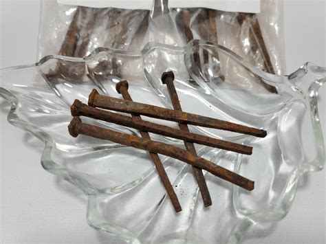 Old Iron Nailscoffin Nails Setthese Are Old Rusted Iron Etsy