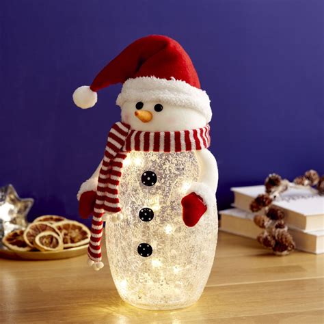 Festive Pre Lit Crackle Glass Christmas Character Qvc Uk