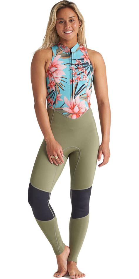 2020 billabong womens salty jane 2mm front zip wetsuit s42g54 waterfall watersports outlet