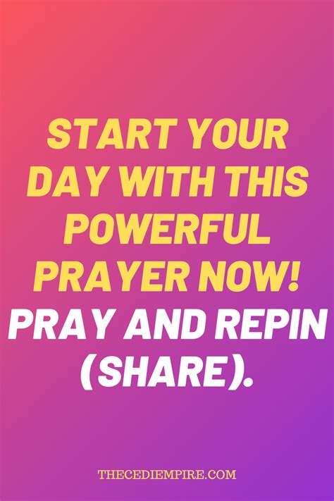 Start Your Day With This Powerful Prayer Now Start Catholicfaith