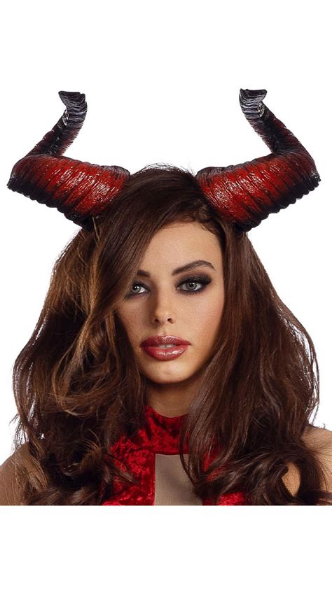 Curved Demon Horns Headpiece Sexy Red Demon Horn Headpiece
