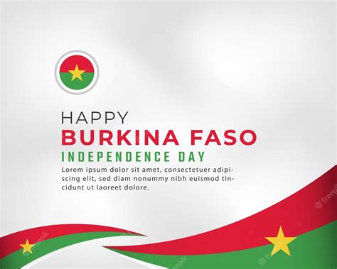 Premium Vector Happy Burkina Faso Independence Day August 5th