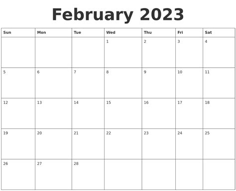 April 2023 Print A Calendar