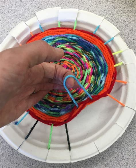 Paper Plate Weaving Make A Yarn Bowl