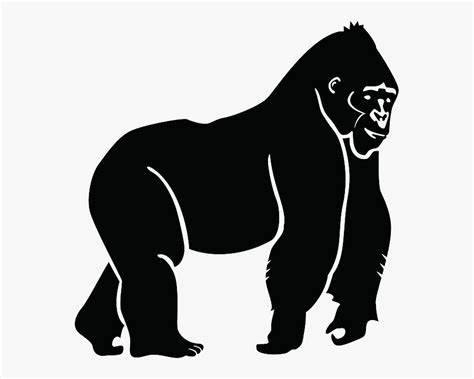Clip Art Safari Animal Silhouettes Silhouette Gorilla Free