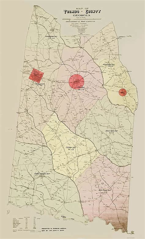 Maps Of The Past Historical Map Of Toombs County Georgia