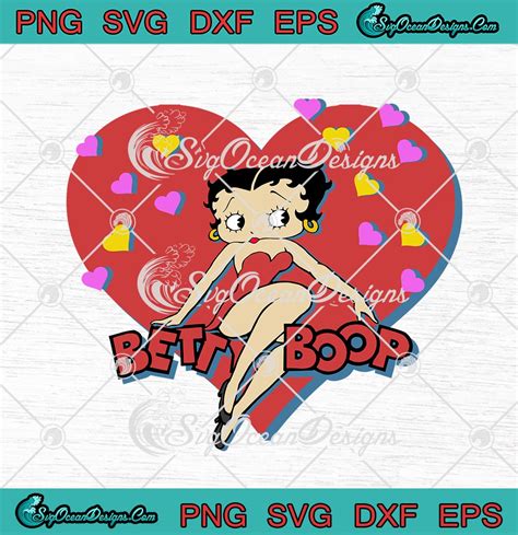 Betty Boop Hearts T For Cartoon Lovers Svg Png Eps Dxf Betty Boop Cricut Cameo File