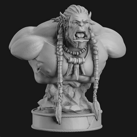 Durotan Bust 3d Printing Model Stl Sls