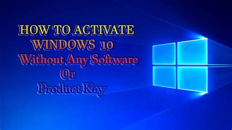 How To Activate Windows 10 Without Product Key Youtube