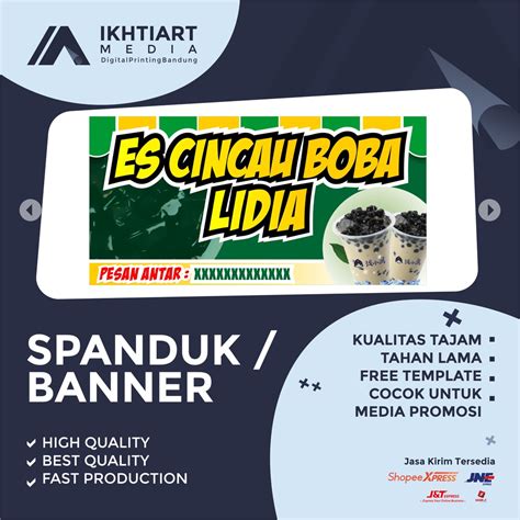Jual Spanduk Banner Backdrop Es Cincau Boba X Shopee Indonesia