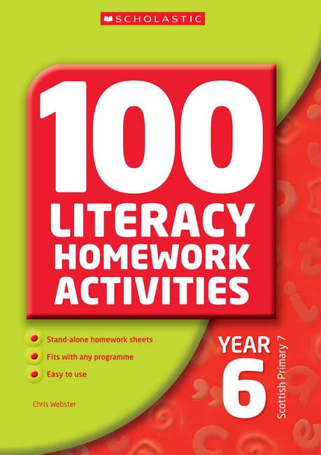 100 Literacy Homework Activities Stand Alone Homework Sheets Fits