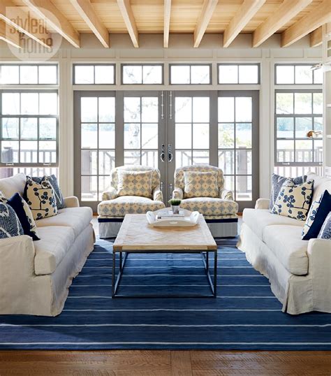 House Tour Neutral Nautical Lake House Style At Home House Styles Lake House Living Room