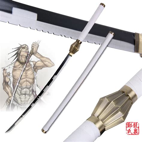 Free Shipping 43 Inchi Replica Japanese Anime Bleach Kenpachi Zaraki Sword Real Steel Katana