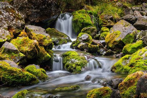 Flowing Water Rocks Water Flowing Nature Waterfalls Hd Wallpaper