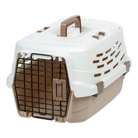 Iris Usa Small Easy Access Pet Travel Carrier Off Whitebrown