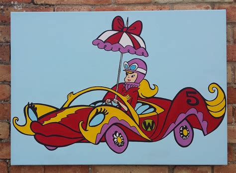 Penelope Pitstop Wacky Races Modern Picture Hand Painted Pop Etsy