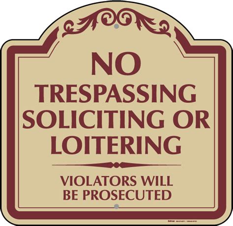 No Trespassing Soliciting Or Loitering Sign Save 10 Instantly