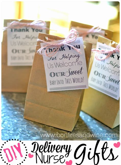 Looking for gifts for nurses in your life? Bonfires and Wine: DIY Labor & Delivery Nurse Gifts