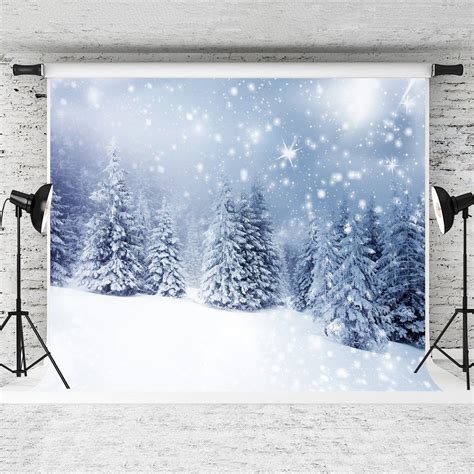 7x5ft Winter Outdoor Snow Photography Backdrop Christmas Background For
