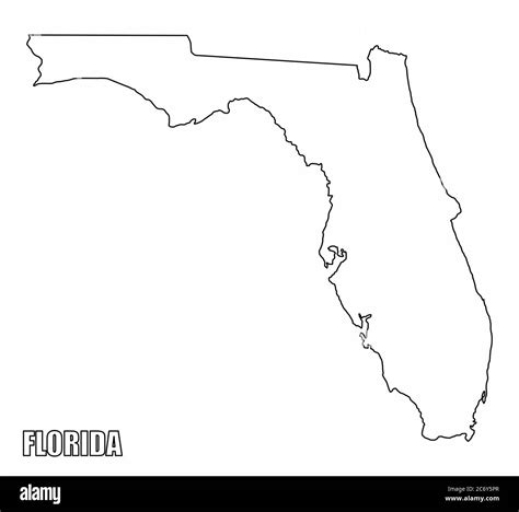 Florida Outline Map Stock Vector Image And Art Alamy