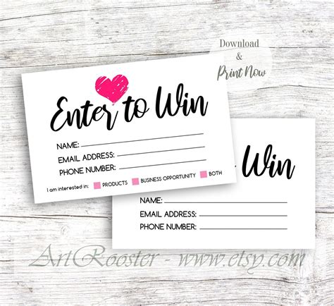Enter to Win Printable Raffle Tickets Template Download Raffle Entry Raffle Prizes Raffle Cards ...