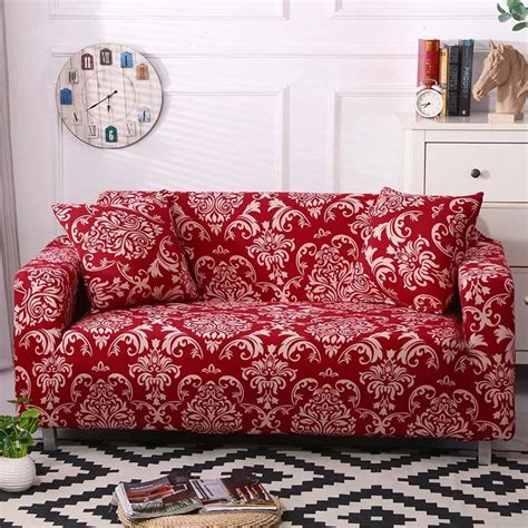 Red Floral Sofas Its Red Floral Upholstery Complements A Wide Range