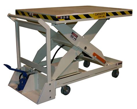 manual pump cart scissor lift uni craft corp