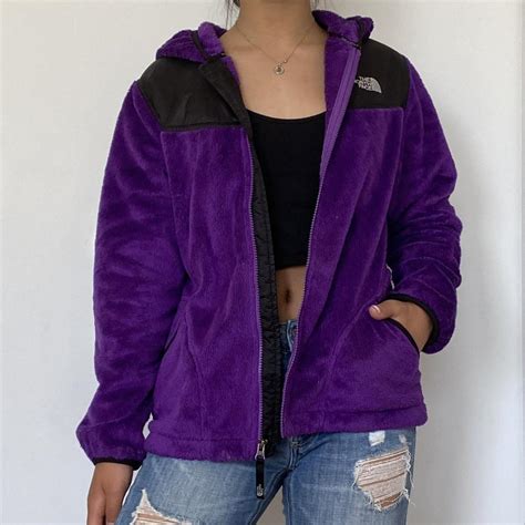 the north face furry purple jacket super warm and depop
