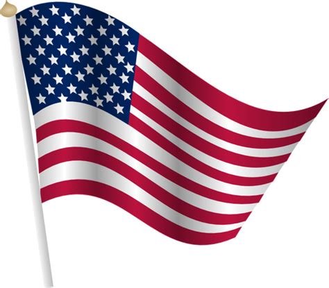 American Flag Waving Public Domain Vectors