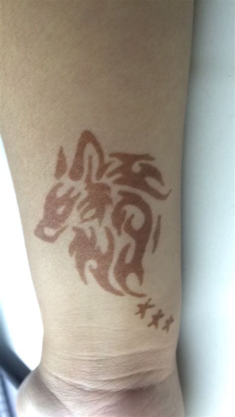 Henna Wolf Design Wolf Design Henna Tattoos Projects To Try Hennas