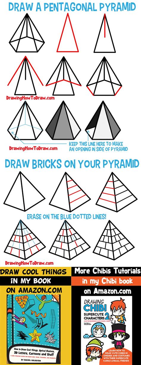 How To Draw Pyramids Guide To Drawing Pyramids From Different Angles