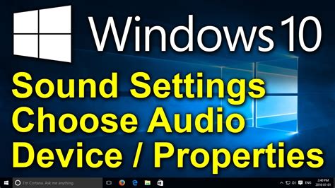 ️ Windows 10 Tip Sound Settings Choose Audio Device Sound
