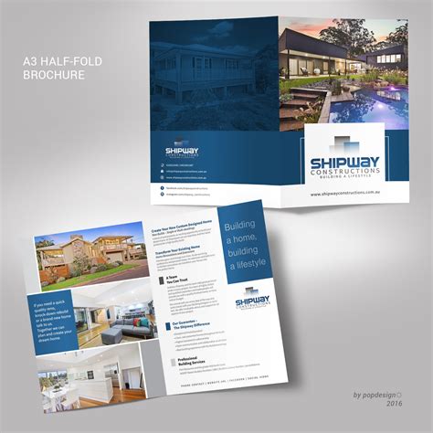 Modern Upmarket Residential Construction Brochure Design For Shipway