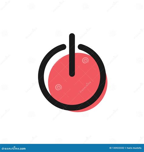 Power On Off Graphic Icon Design Template Illustration Stock Vector