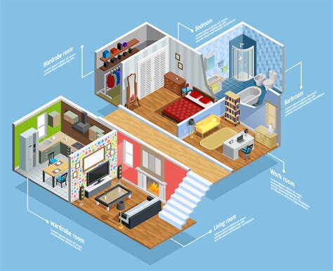 Interior Isometric Composition 471671 - Download Free Vectors, Clipart ...