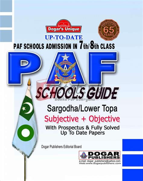 Paf Schools Guide For Admission In 7th And 8th Class Books For Sale In