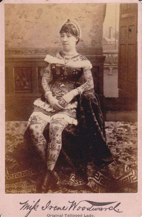 The Original Tattooed Lady Portraits Of Irene Woodward Aka La Belle