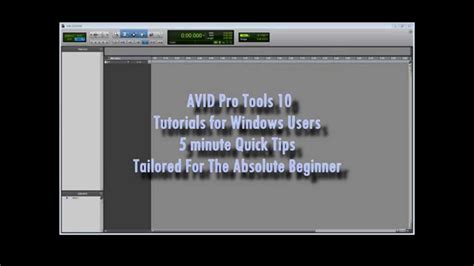 Pro Tools For Beginner Windows Users Lesson 2 Youtube