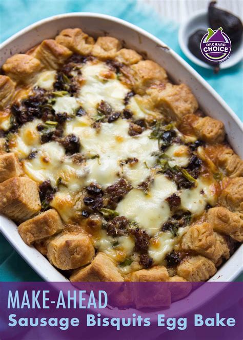 Sausage Egg Fig Breakfast Casserole With Biscuits Recipe Figs