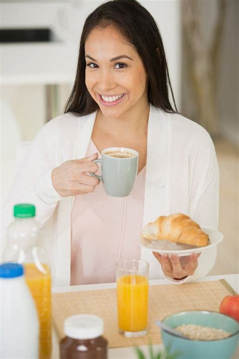 Healthy Eating Breakfast Woman Concept Stock Image Image Of