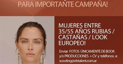 casting en argentina se buscan mujeres entre 35 y 55 años para comercial