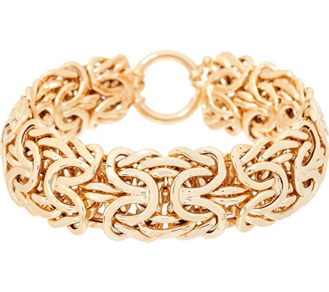 14k Gold 8 Bold Byzantine Bracelet 285g —
