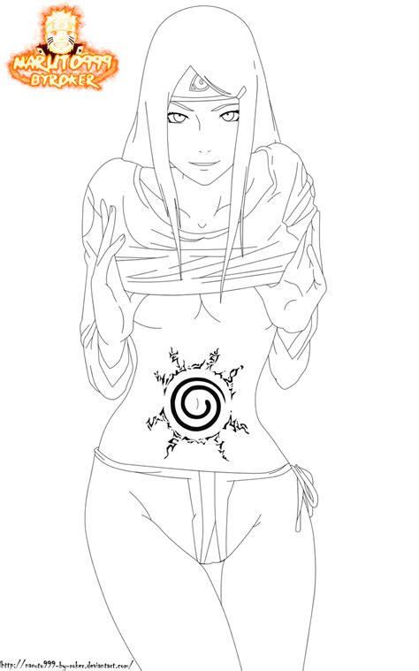 Lineart De Kushina Sexy By Naruto By Roker On Deviantart