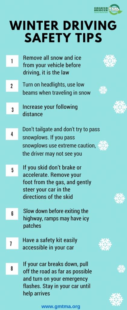 Winter Driving Safety Tips Greater Mercer Tma