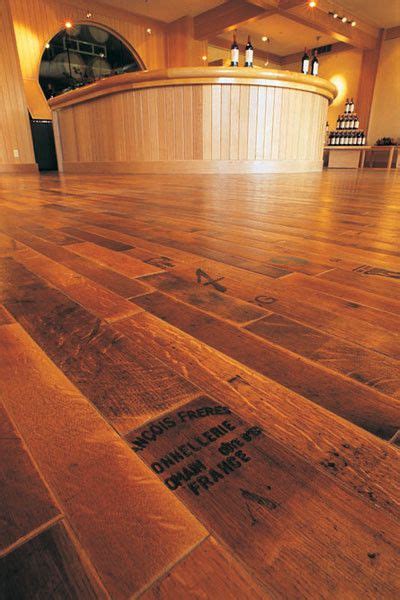 Wood Floor Made From Reclaimed Wine Barrels Wine Barrel Flooring