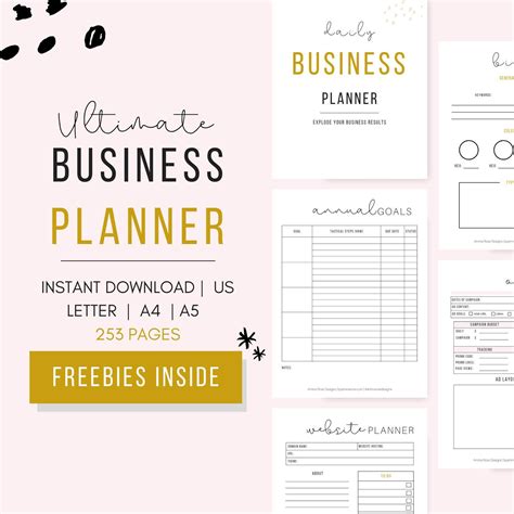 Business Planner Printable Business Planner Pdf Business Etsy