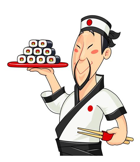 A Man Holding A Plate With Sushi On It