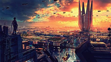 1920x1080 Science Fiction Cityscape Futuristic City Digital Art 4k