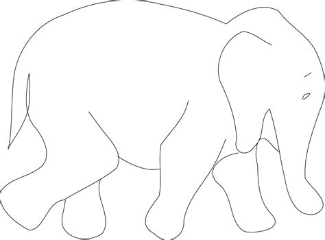 Free Elephant Outline Pictures Clipartix